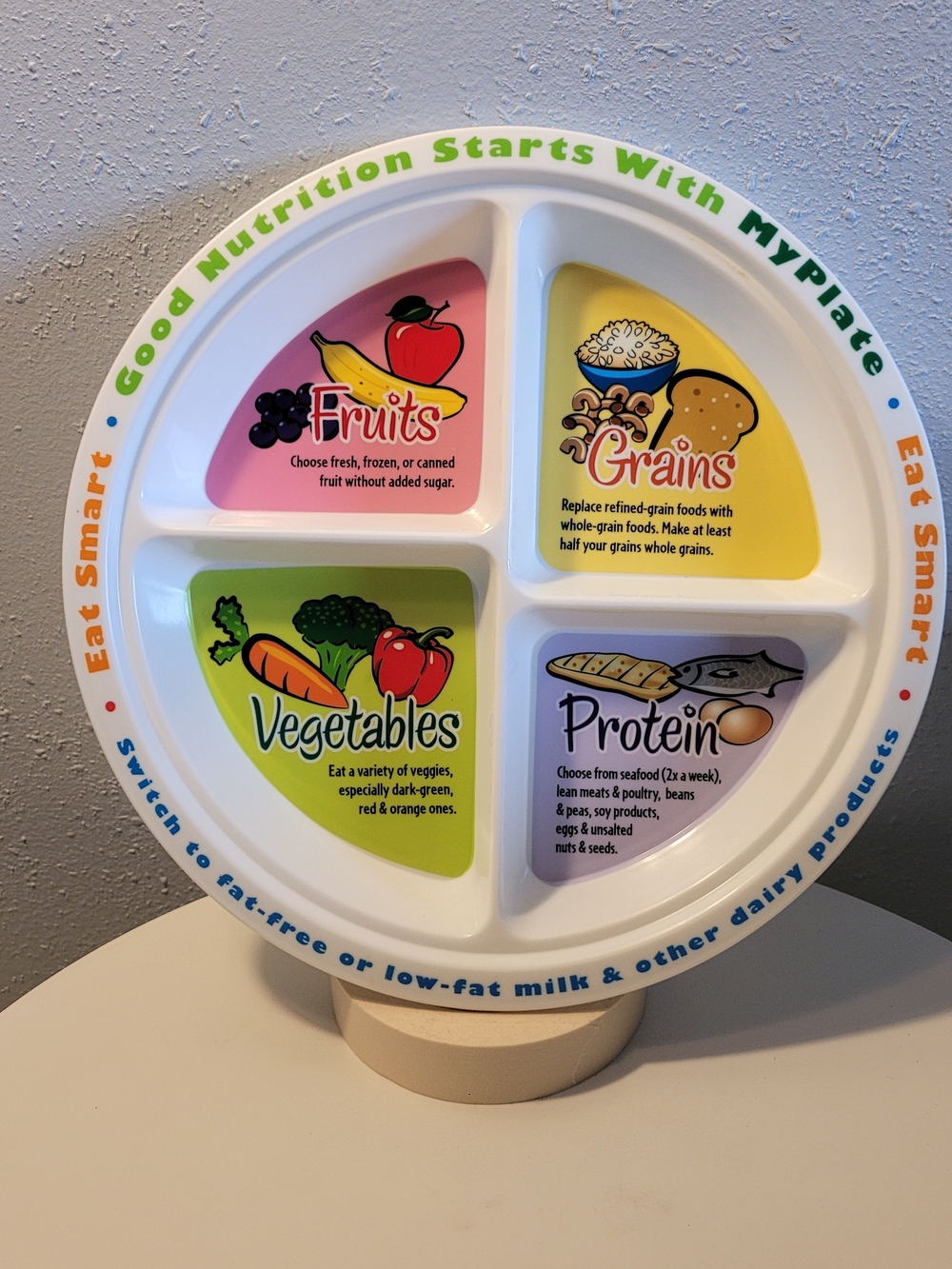 Sectioned MY PLATE 'Good Nutrition'- Multi Colored 4 Sections